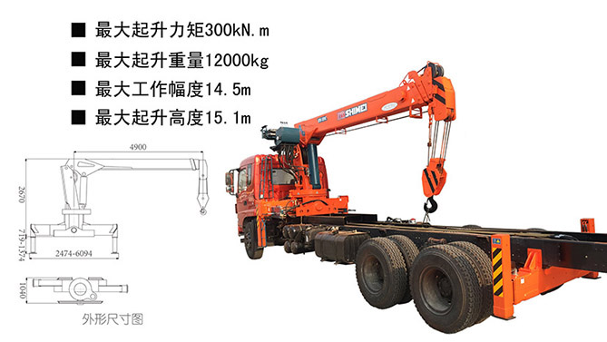 石煤QYS-12ⅢC四代直臂起重機參數(shù)介紹
